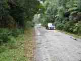 Storm damage past Ryton Junction. Full image is 48Kb.