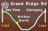 The western end of the Grand Ridge Road.